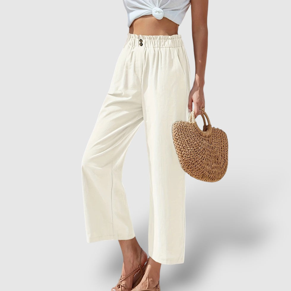 Leoré | Women's Linen Wide-Leg Pants