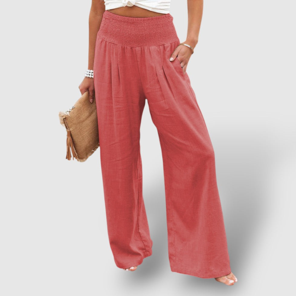 Leoré | Women's Casual Wide-Leg Linen Pants