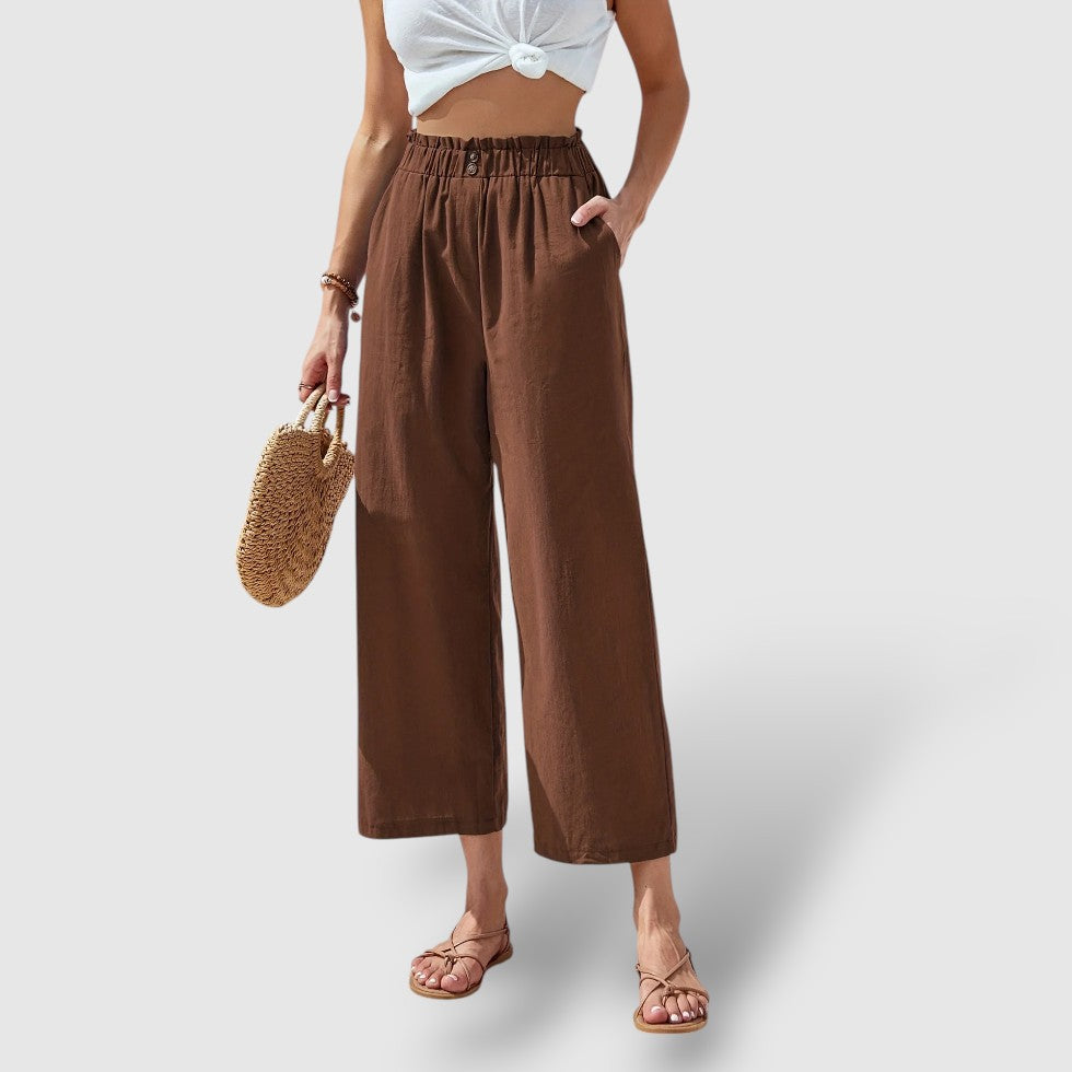 Leoré | Women's Linen Wide-Leg Pants