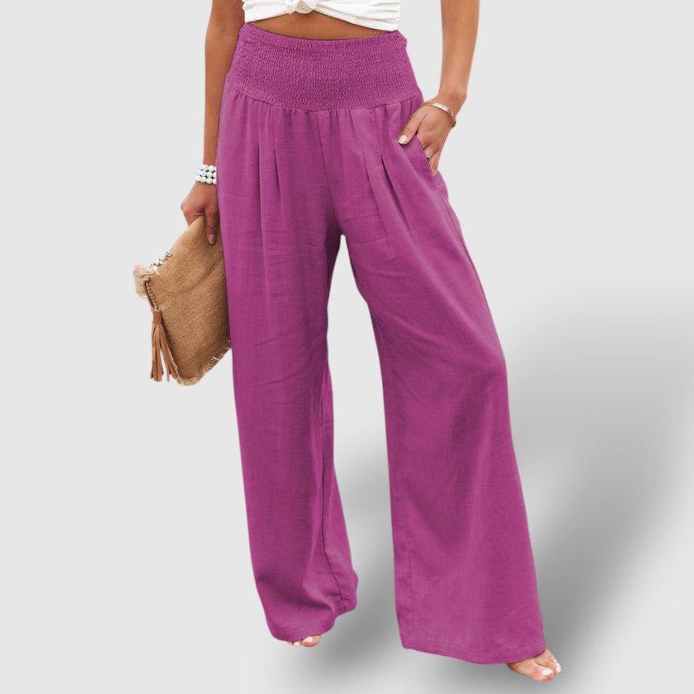 Leoré | Women's Casual Wide-Leg Linen Pants