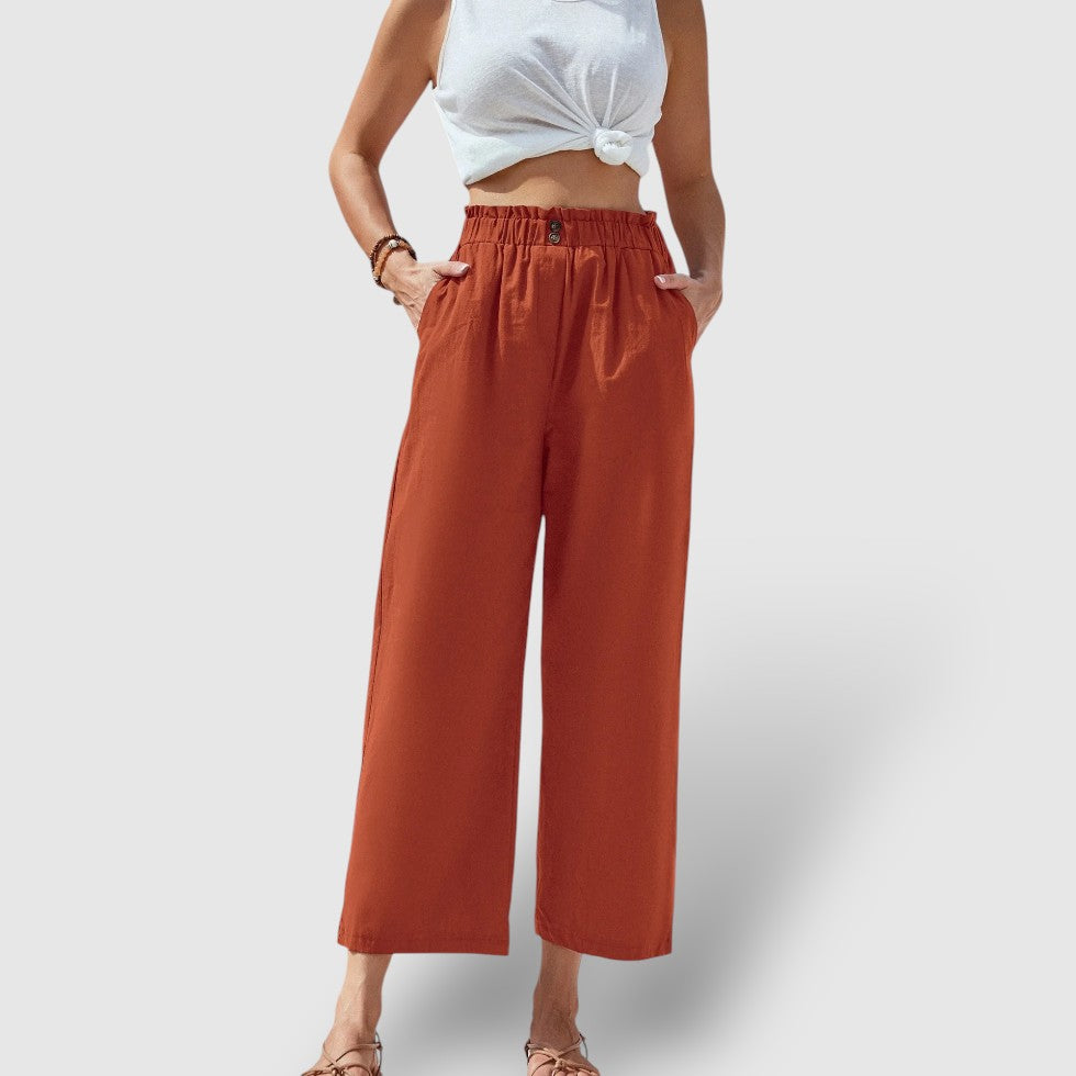 Leoré | Women's Linen Wide-Leg Pants