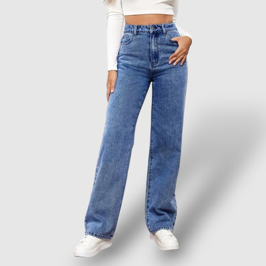 Leoré | Women's High-Waisted Straight-Leg Jeans