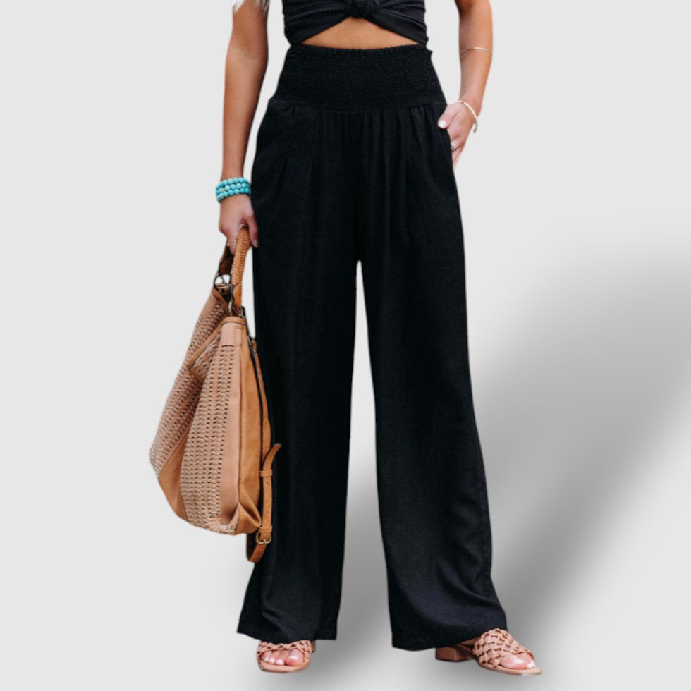 Leoré | Women's Casual Wide-Leg Linen Pants