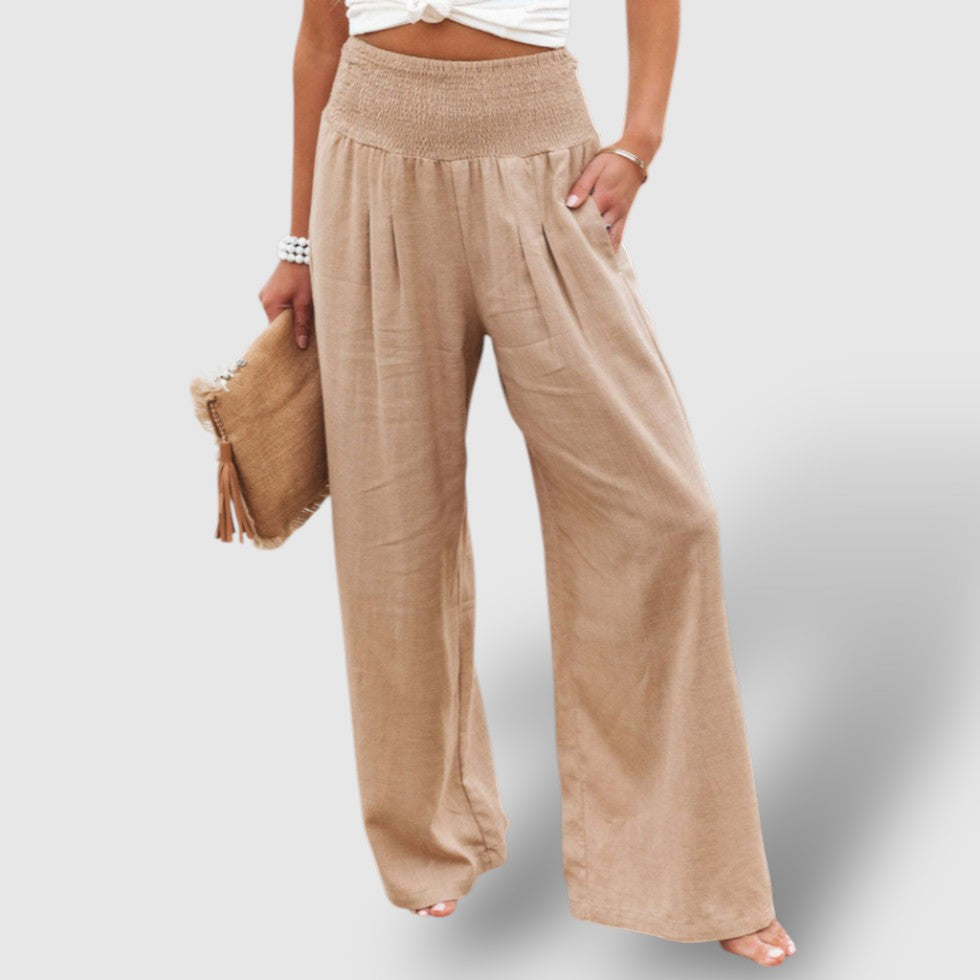 Leoré | Women's Casual Wide-Leg Linen Pants