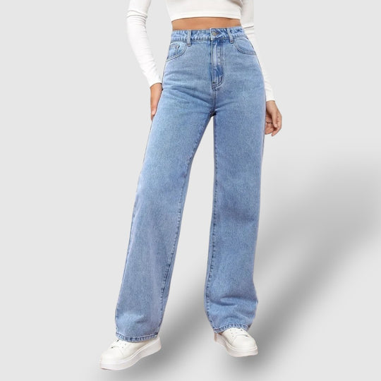 Leoré | Women's High-Waisted Straight-Leg Jeans