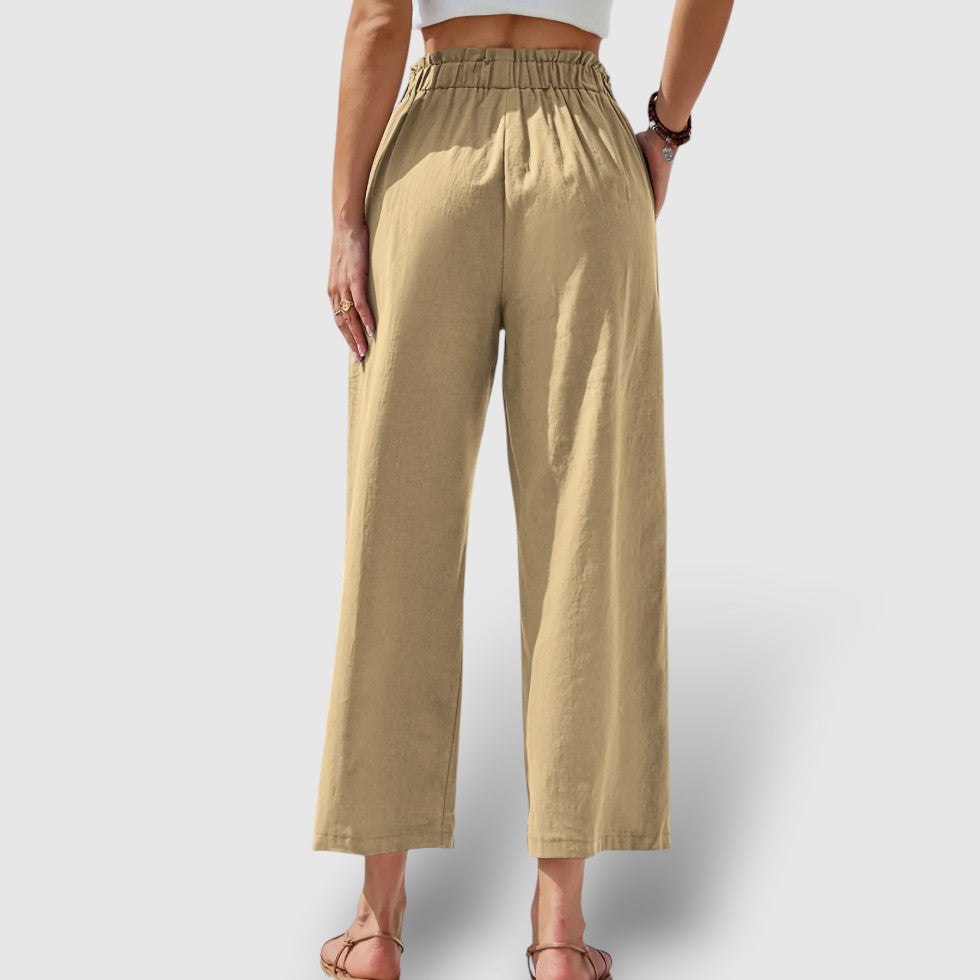 Leoré | Women's Linen Wide-Leg Pants