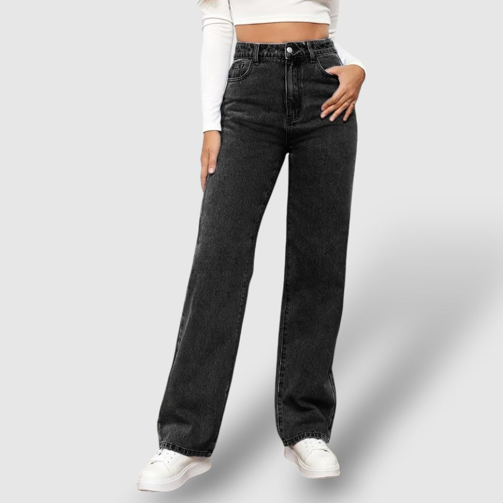 Leoré | Women's High-Waisted Straight-Leg Jeans