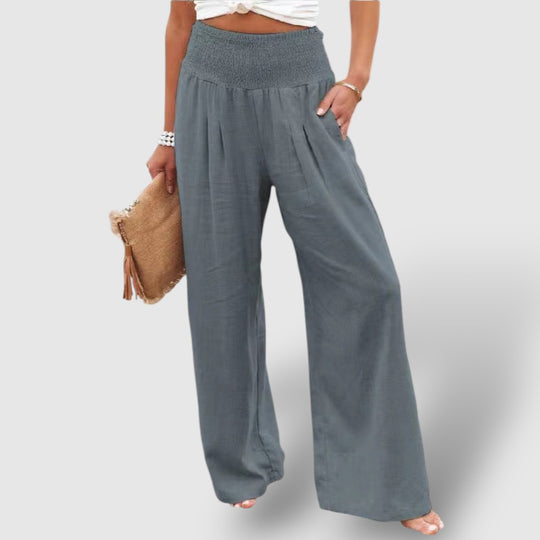 Leoré | Women's Casual Wide-Leg Linen Pants