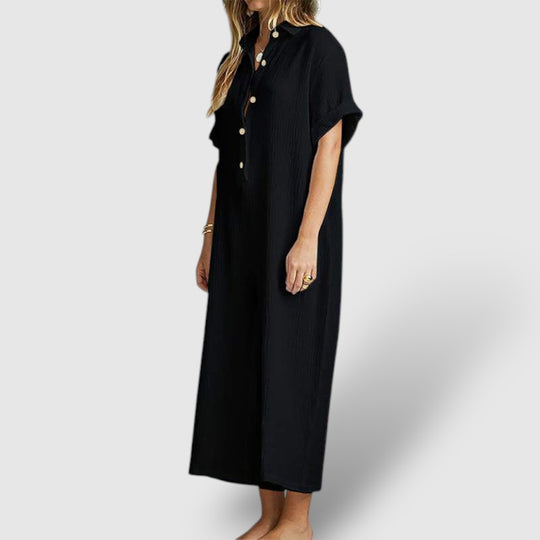 Leoré | Women's Linen Wide-Leg Jumpsuit