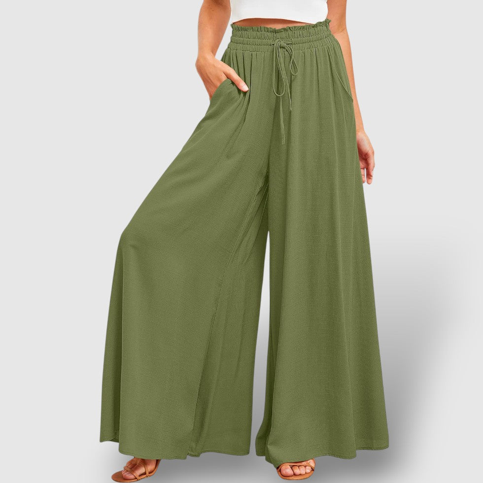 Leoré | Women's Casual Wide-Leg Linen Pants