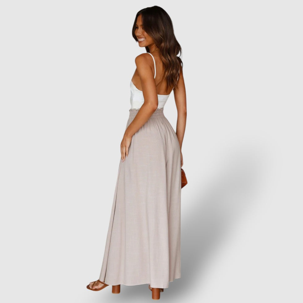 Leoré | Women's Casual Wide-Leg Linen Pants