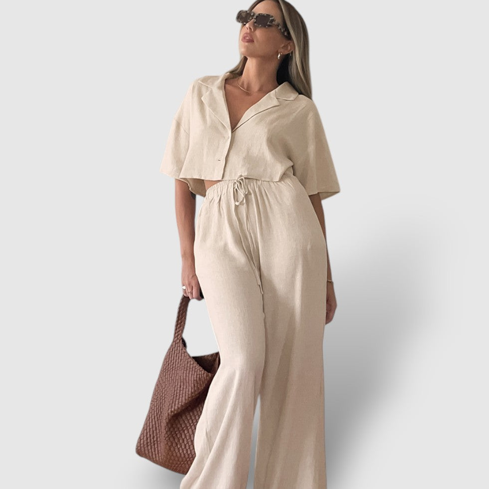 Leoré | Women's Linen Two-Piece Set