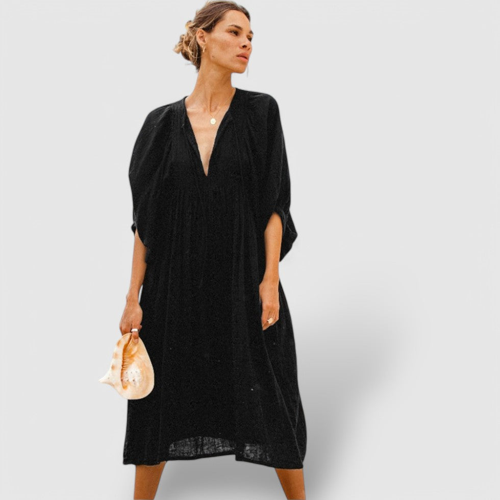 Leoré | Women's Loose Sleeve Midi Dress