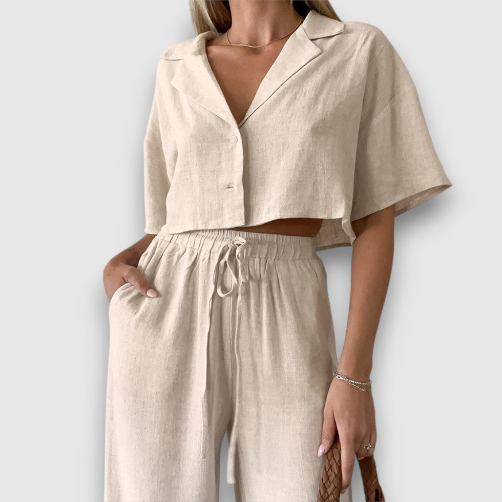 Leoré | Women's Linen Two-Piece Set