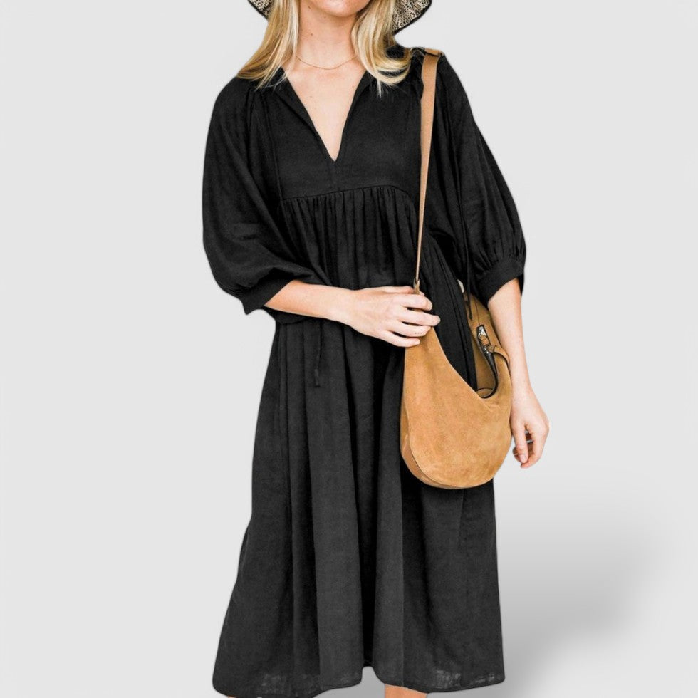 Leoré | Women's Loose Sleeve Midi Dress